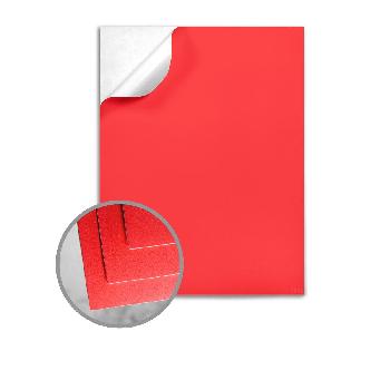 Strata® Score-Bak® Red Fluorescent 60lb. Offset 80# Scoreback Pressure Sensitive 8.5x11 in. 100 Sheets Per Pack